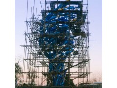 杨浦路口龙卷风鱼群雕塑 彩绘不锈钢鱼雕塑摆件图2