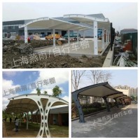 供应电动车防渗棚【张拉力强膜结构遮阳棚】公园凉亭休闲雨棚