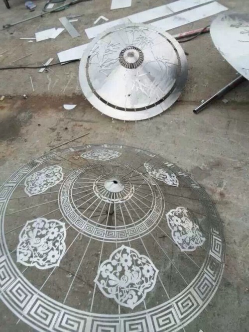 1 景观伞 烤漆 镂空 遮阳伞 (1)