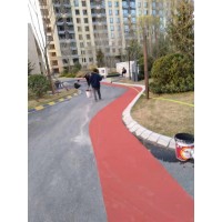 室外彩色防滑路面 彩色路面施工 景区专用彩色路面材料