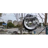 湖州城市道路口车轮雕塑 汽车轮毂雕塑雕塑