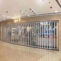 上海铝合金电动卷帘门 折叠门 豪华直条水晶门制作安装