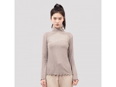温碧霞代言IRENENA服装品牌长袖堆堆领针织衫保暖打底衫