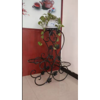 大量供应铁艺实心花架，铁艺花盆架，可来样订做
